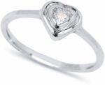White & Black Szív gyémánt eljegyzési gyűrű (AU10825)