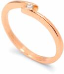 White & Black Eljegyzési gyűrű - 2, 5mm gyémánttal - rosegold (AU11107)