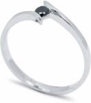 White & Black Fekete gyémánt eljegyzési gyűrű - 2, 7mm - fehérarany (AU12507)