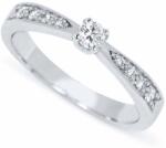 White & Black Briliáns gyémánt eljegyzési gyűrű - 0, 2 karát (AU11791)