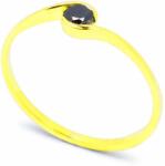 White & Black Fekete gyémánt eljegyzési gyűrű - 3, 4mm - arany (AU10788)