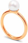White & Black Igazgyöngy gyűrű - rosegold - édesvízi (AU13855)