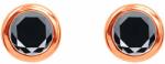 White & Black Fekete gyémánt fülbevaló, rosegold - 3, 0mm - 0, 3 karát (AU12994)