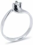 White & Black Eljegyzési gyűrű - 3, 1mm gyémánttal - fehérarany (AU10261)