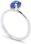 White & Black 1, 3 karátos ovális zafír eljegyzési gyűrű gyémántokkal - Hidden Halo (AU12620)
