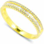 White & Black Sasha baguette gyémánt gyűrű - 0, 45 karát (AU13032)