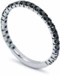 White & Black Körbe köves fekete gyémánt gyűrű - 1, 5mm (AU12622)