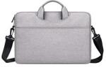 DEVIA JUSTYLE kézitáska álló LAPTOP/NOTEBOOK/TABLET (univerzális, textil, kézpánt, 15-16.2" méret) SÖTÉTSZÜRKE (ST348532) (ST348532)