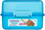 Sistema Kétrekeszes ételtároló doboz, 1, 4 l, kék (41937)
