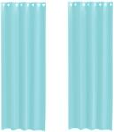 vidaXL 2 db türkizkékkel voile fátyolfüggönyök rojtokkal 4102148 (4102148)
