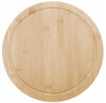 Pufo Kerek bambuszfából készült Pufo tányér ételek, előételek, édességek, pizza tálalásához, 30 cm, barna (Pufo4000)