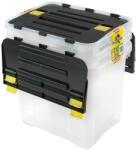 Heidrun Europlastic Heidrun Dragon Box tárolódoboz szett 3×30L SZÜRKE tetővel (431643)