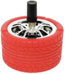 Pufo Angry Wheel fém hamutartó, szélálló gombbal, 12 cm, piros/ezüst (Pufo2248C)