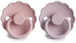 FRIGG Daisy latex cumi 2 db-os szett - 0-6 hó - Baby Pink/Soft lilac