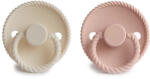 FRIGG Rope Szilikon cumi - 2 db-os szett - 0-6 hó - Blush/Cream