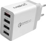  Makki бързо зарядно Fast Charger - QC3.0+3xUSB 30W White - MAKKI-QC48W4 (MAKKI-QC48W4)
