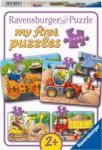 Ravensburger Puzzle Ravensburger 4 în 1 - Primul meu șantier de construcții Puzzle cu animale (5717) Puzzle