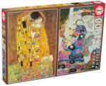 Educa Puzzle Educa din 2 x 1000 de piese - Sarutul si Fecioara de Gustav Klimt (EDU18488) Puzzle