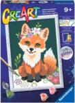 Ravensburger Kit de vopsea după număr Ravensburger CreArt - Vulpe cu flori (7023725)