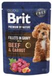 Brit Premium By Nature Dog Fillets in Gravy marhahússal és sárgarépával 24x85g