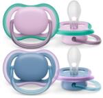 Philips Suzetă Ultra aer neutru 6-18m fată albastru 2 buc (AGS9016520)