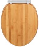 WENKO 25224100 - WC-ülőke BAMBOUSA 34, 5x40, 5 cm barna/ezüst 25224100 (WE0166)