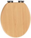 WENKO 22979100-WC ülőke Natúr bükk 35, 5x42, 5 cm barna/ezüst 22979100 (WE0647)