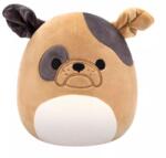 Jazwares Squishmallows 20 cm - Loafer, buldog maro cu pete maro închis (SQCR06596)