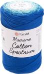 Yarn Art Macrame Cotton Spectrum 225 m 1312 White Blue Șnur (<![CDATA[Macrame Cotton Spectrum 1312]]>)