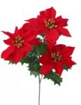 4-Home Művirág Poinsettia piros, 55 cm