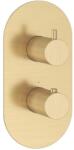 RAVAK Espirit termosztátos falba süllyesztett csaptelep, háromutas, belső egység nélkül ES 067.60GLB. O3. RB07C, Gold Brushed X070613 (X070613)