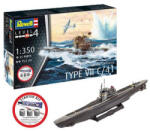Revell - Starter Kit German Submarine Type VII C/41 (75154) 1: 350 makett tengeralattjáró
