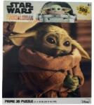 Prime 3D Star Wars The Mandalorian Yoda, 3D puzzle, 500 darabos, 61 X 46 cm-es kép, PRI-32645