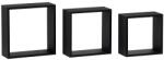 Autronic Set etajere de perete P-008, negru mat, 3 buc. , negru Raft