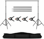 KASLAN 200x200 cm Fotó stúdió háttér tartó állvány (2 x 2m) (allvany-D-200x200)