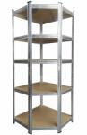  Sarok salgó polc, 5 szintes 180x70x40-40cm, horganyzott