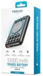 Forever WTB-100 PD QC 18W 10000mAh, Külső akkumulátor, fekete ( tapadókorongokkal, vezeték nélküli QI töltéssel )