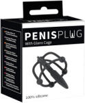  Penisplug - szilikon makk ketrec dilátorral (fekete)
