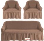 DELFIN Huse Elastice Pt Canapea si 2 Fotolii Creponate Cod TRF24
