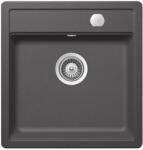 SCHOCK Mono N-100S Cristadur Stone egymedencés gránit mosogató automata dugóemelő, szifonnal, palaszürke, beépíthető (6426495450009)