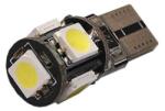  LED izzó 12V T10 5SMD LED fehér CANBUS