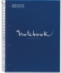 Miquelrius Emotions A4 PP 5x24 lapos navy kockás spirálfüzet (46069)