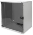 ASSMANN 19 595x540x400 12U lapraszerelt üvegajtós szürke fali rack szekrény (DN-19 12-U-S-1)