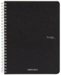 Fedrigoni Ecoqua A5 70lapos fekete sima spirálfüzet (19148009)