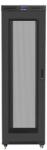 Lanberg FF01-8242-23BL 19 42U SZÉL: 800mm MÉLY: 1200mm MAG: 2127mm lapraszerelt LCD hálós fémajtós fekete rack szekrény (FF01-8242-23BL)