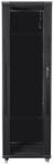 Lanberg FF01-8042-12B 19 42U SZÉL: 800 MÉLY: 1000 MAG: 2047 lapraszerelt üvegajtós fekete rack szekrény (FF01-8042-12B)