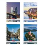 Herlitz City A4 70 lap kockás spirálfüzet (400201445)