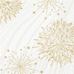 DUNI szalvéta 3 rétegű 33x33 Sparkly WHITE 50 db/cs