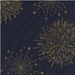 DUNI szalvéta 3 rétegű 33x33 Sparkly BLACK 50 db/cs