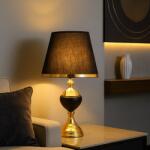  Veioza Decorativa Neagra, Stil Clasic Elegant, E27 (8620 / NEGRU)